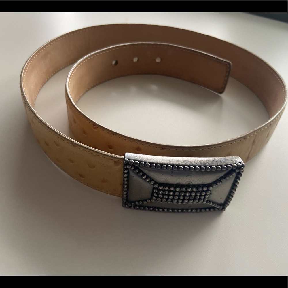Ostrich belt. Like new !